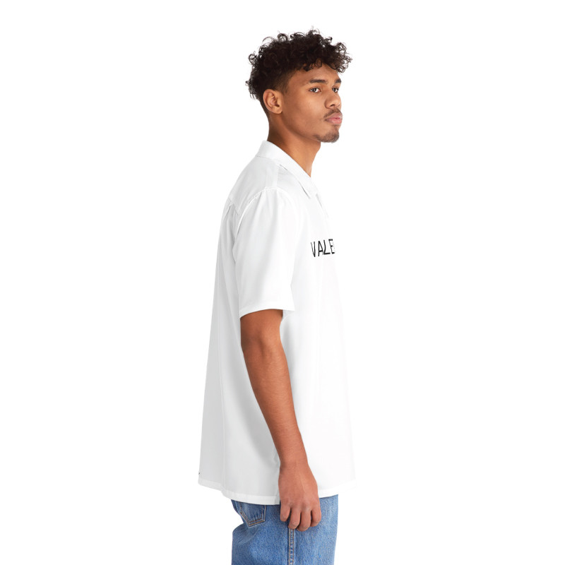 White Valet parking shirt - side 