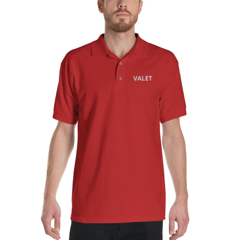 Red Valet Polo Shirt With