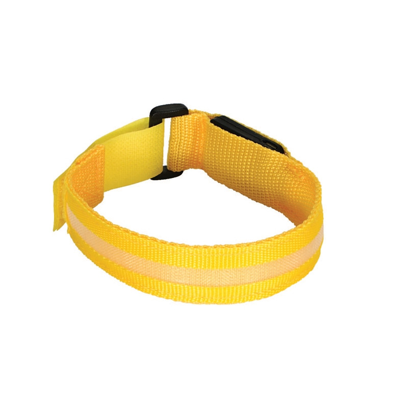Valet LED Safety Armband - Yellow - USB Rechargeable