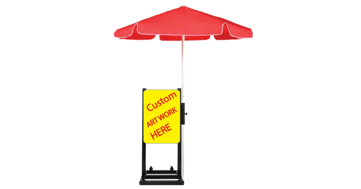 Custom Curbside Station With Umbrella