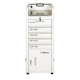  White Valet Podium - 100 Key Slot