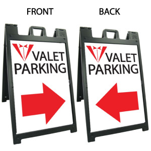 Signicade Deluxe Black Double Sided Valet Parking A-Frame AF-3