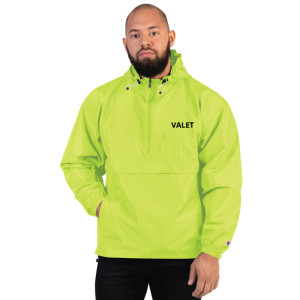 Florecsent Green Valet Jacket with Black Wording