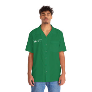 Green Valet parking shirt - front 