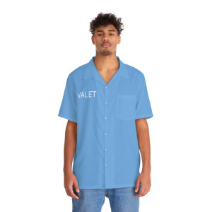 Light Blue Valet parking shirt - front  