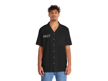 Black Valet parking shirt - front 