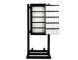 Black Valet Parking Key Box 50 Hook Black With Stand Door Open