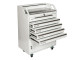 White Valet Podium 200 Key Slot Drawers Open