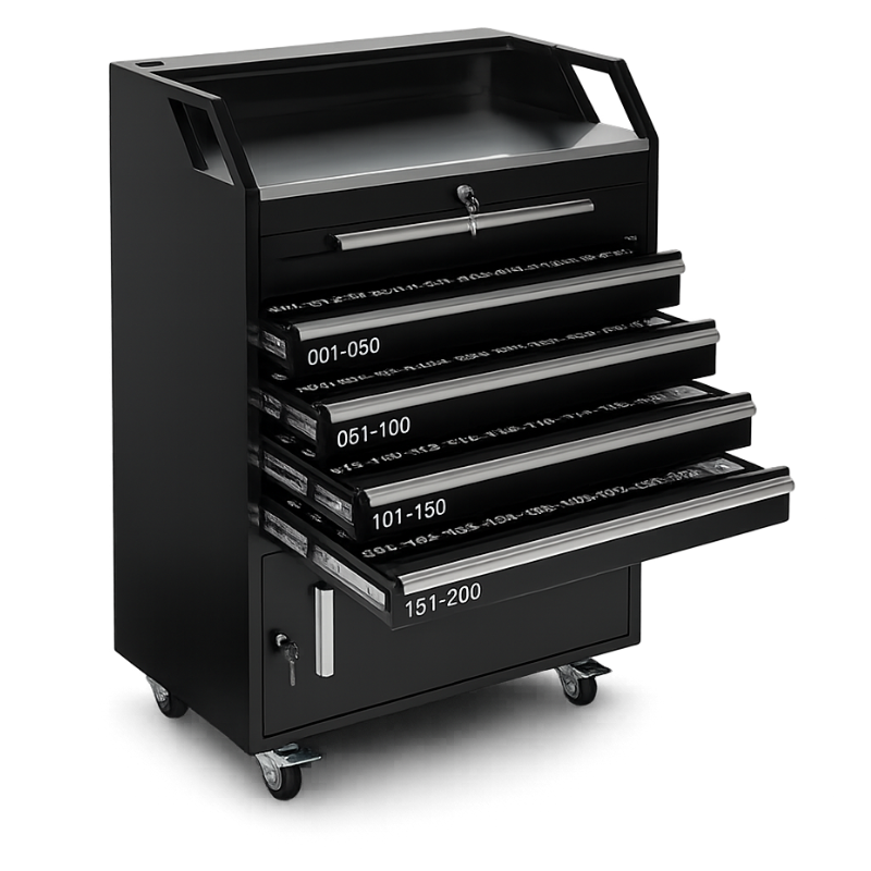 Parkoworld valet podium with numbered key drawers