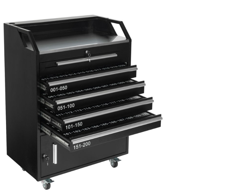 Parkoworld valet podium with numbered key drawers